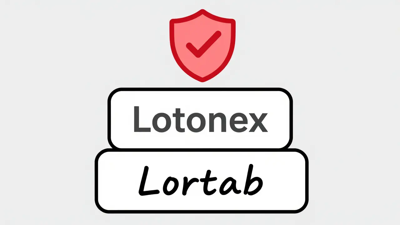 Handwritten drug name replaced by digital version with safety shield icon above.