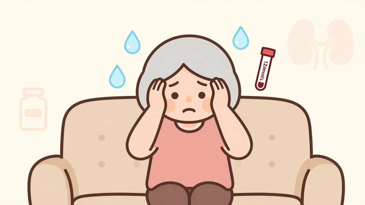 Hyponatremia from SSRIs: How Low Sodium Causes Confusion in Older Adults