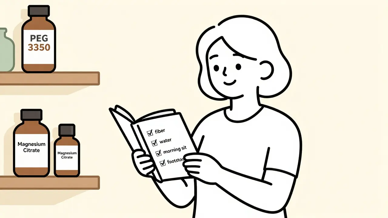 Woman celebrating daily habits that improved her constipation