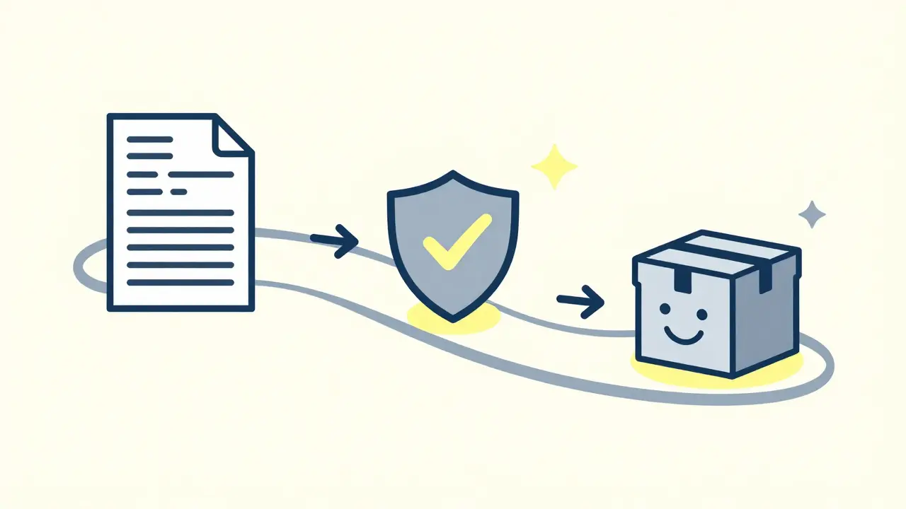 Pathway from prescription to safe home delivery box
